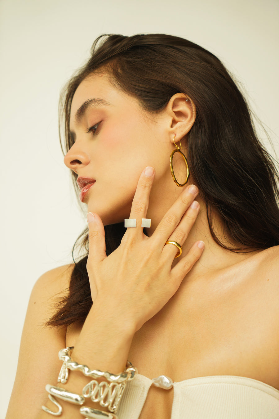Lara Gold Plated Earrings
