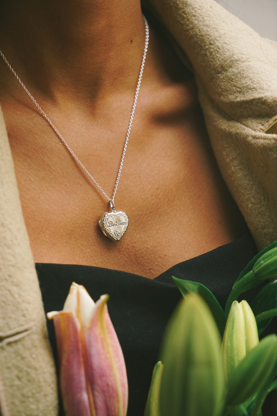 Buy Moon & Back Silver Heart 'Mum' Locket Pendant Necklace | Womens  necklaces | Argos