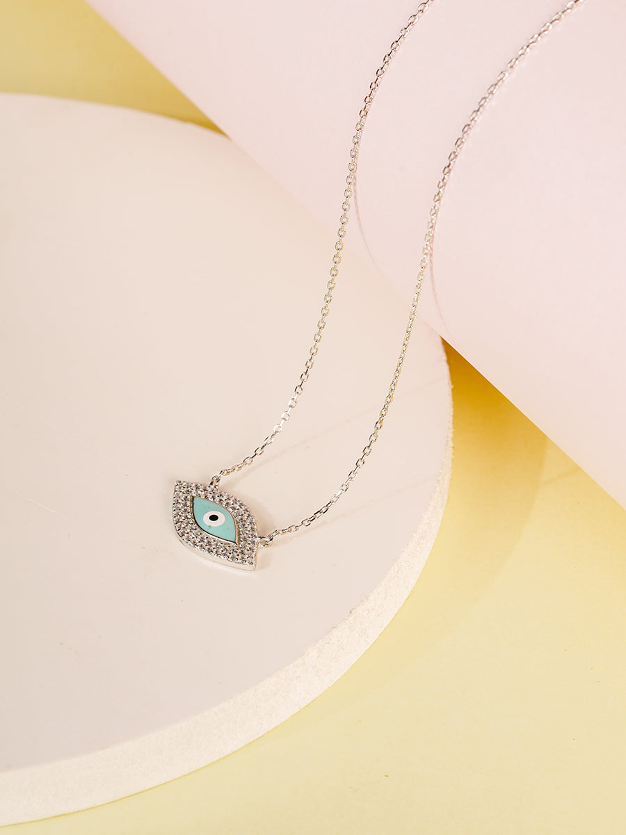 Lucky Turkish Evil Eye Beads Blue Eye Pendant Necklace Clavicle Chain Women  Gift | eBay